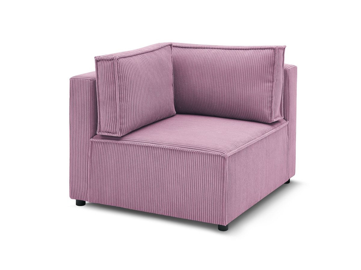 angle pour canapé modulable nihad tissu velours côtelé de couleur violet