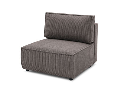 Chauffeuse 1 place pour canapé modulable NIHAD tissu velours côtelé