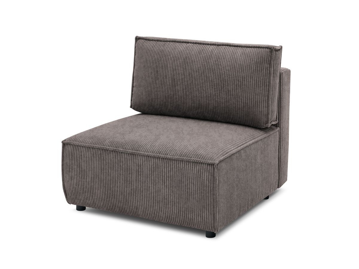 Chauffeuse 1 place pour canapé modulable NIHAD tissu velours côtelé