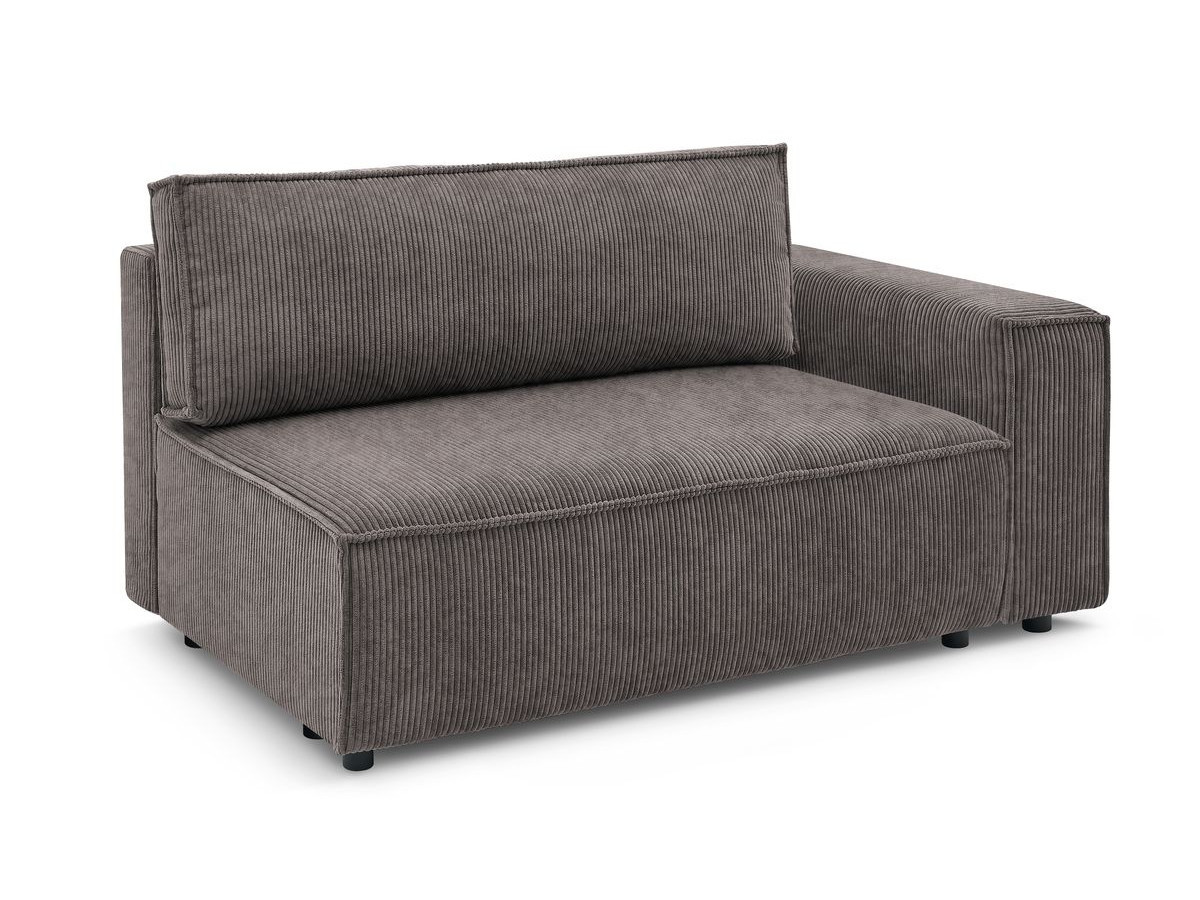 Chauffeuse 2 places avec accoudoir pour canapé modulable NIHAD tissu velours côtelé