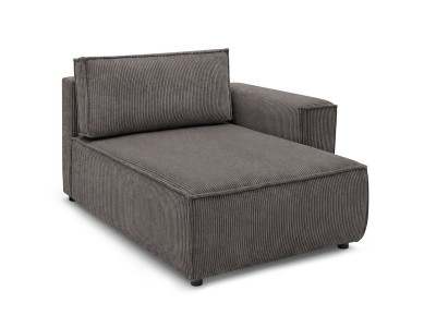 Méridienne avec accoudoir pour canapé modulable NIHAD tissu velours côtelé