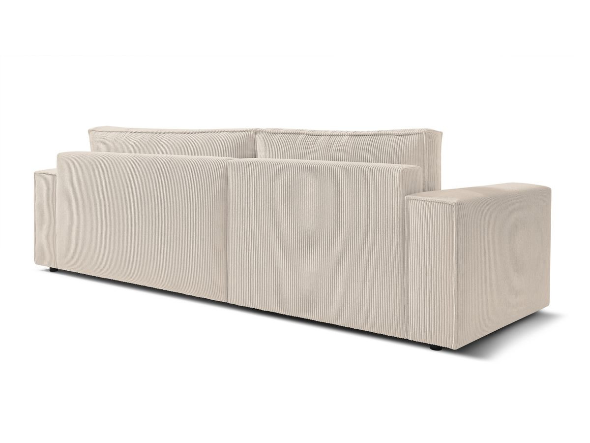 Canapé d'angle fixe EVEREST tissu chiné - Orange - Angle droit - 10 coussins