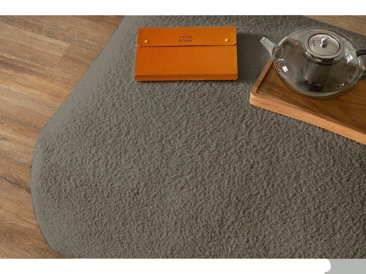 Canapé d'angle fixe EVEREST tissu chiné - Orange - Angle droit - 10 coussins