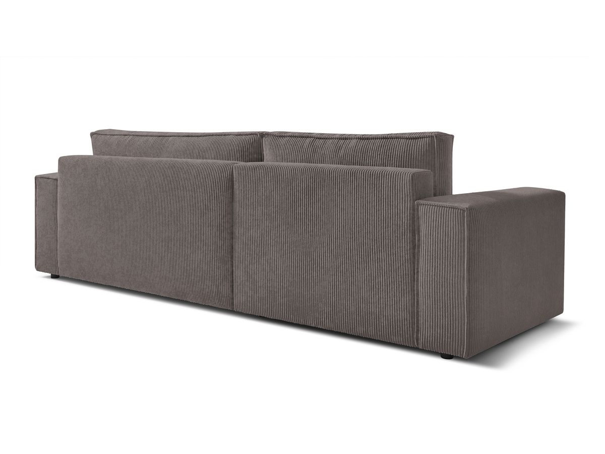 Canapé d'angle réversible convertible coffre NIHAD velours côtelé
