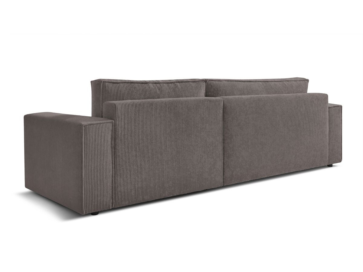 Canapé d'angle réversible convertible coffre NIHAD velours côtelé