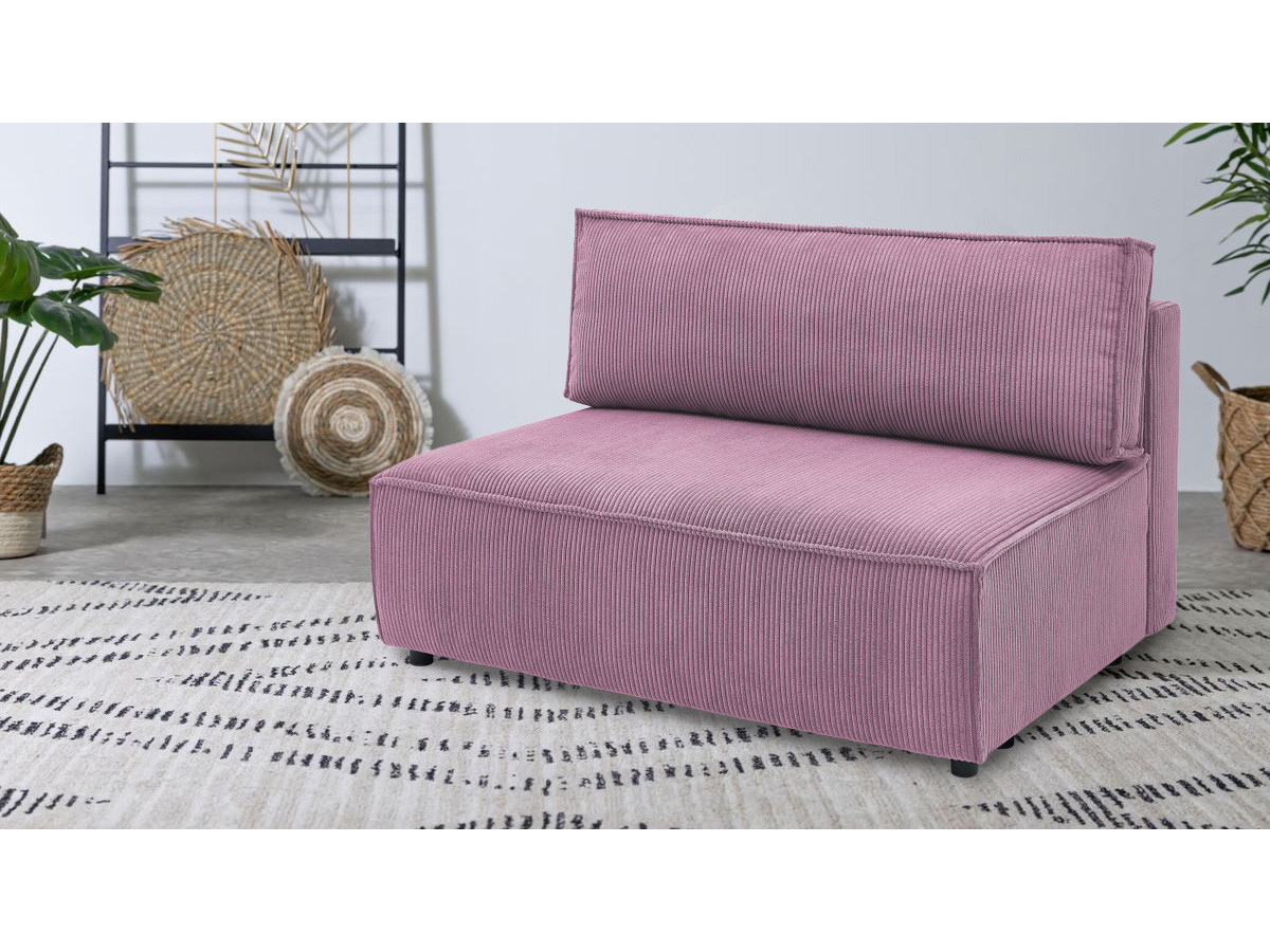 2-zitsfauteuil zonder armleuningen voor NIHAD modulaire bank in corduroy stof