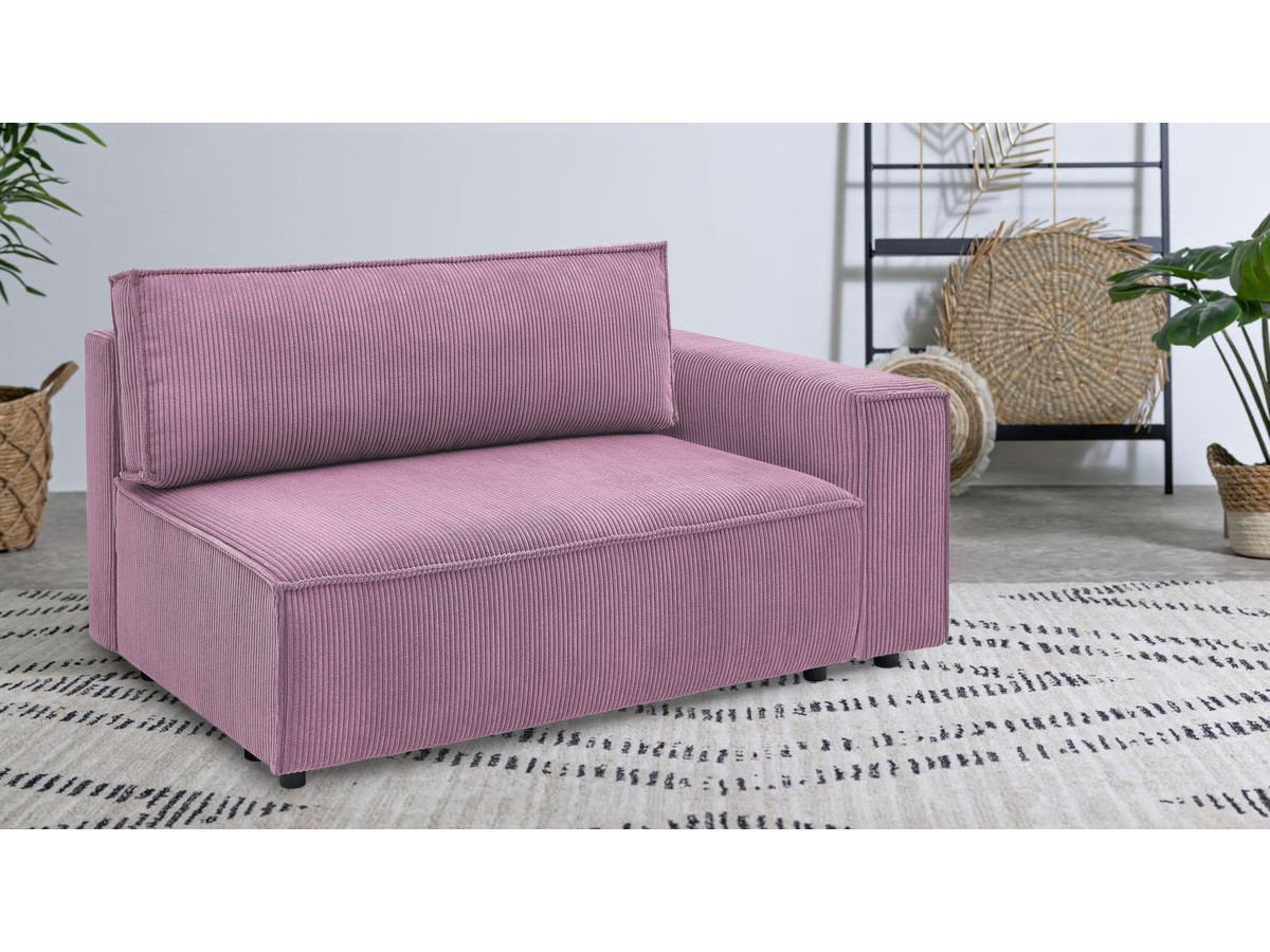 2-zitsfauteuil met armleuning voor NIHAD modulaire bank in corduroy stof