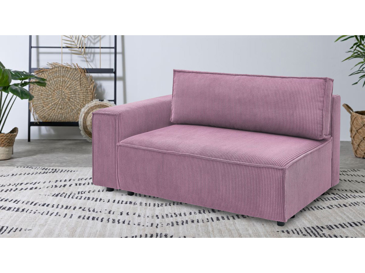 2-zitsfauteuil met armleuning voor NIHAD modulaire bank in corduroy stof