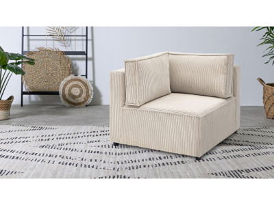 Angle pour canapé modulable NIHAD tissu velours côtelé