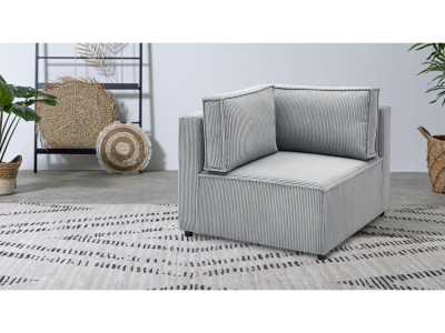 Angle pour canapé modulable NIHAD tissu velours côtelé
