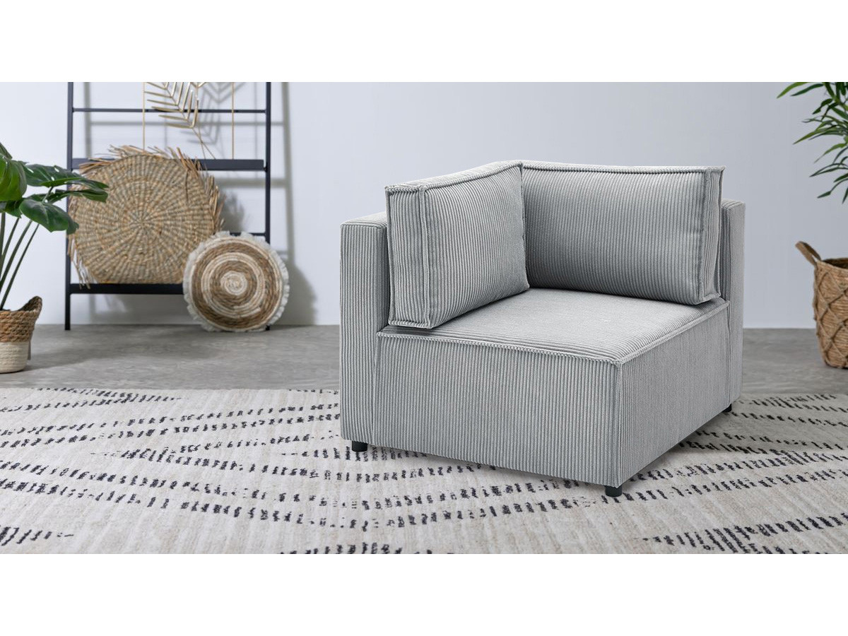 Angle pour canapé modulable NIHAD tissu velours côtelé