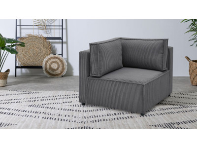 Angle pour canapé modulable NIHAD tissu velours côtelé