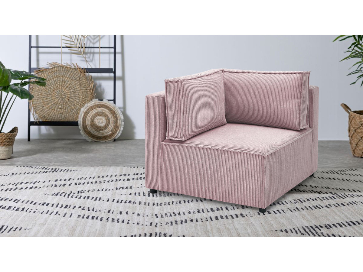 Angle pour canapé modulable NIHAD tissu velours côtelé