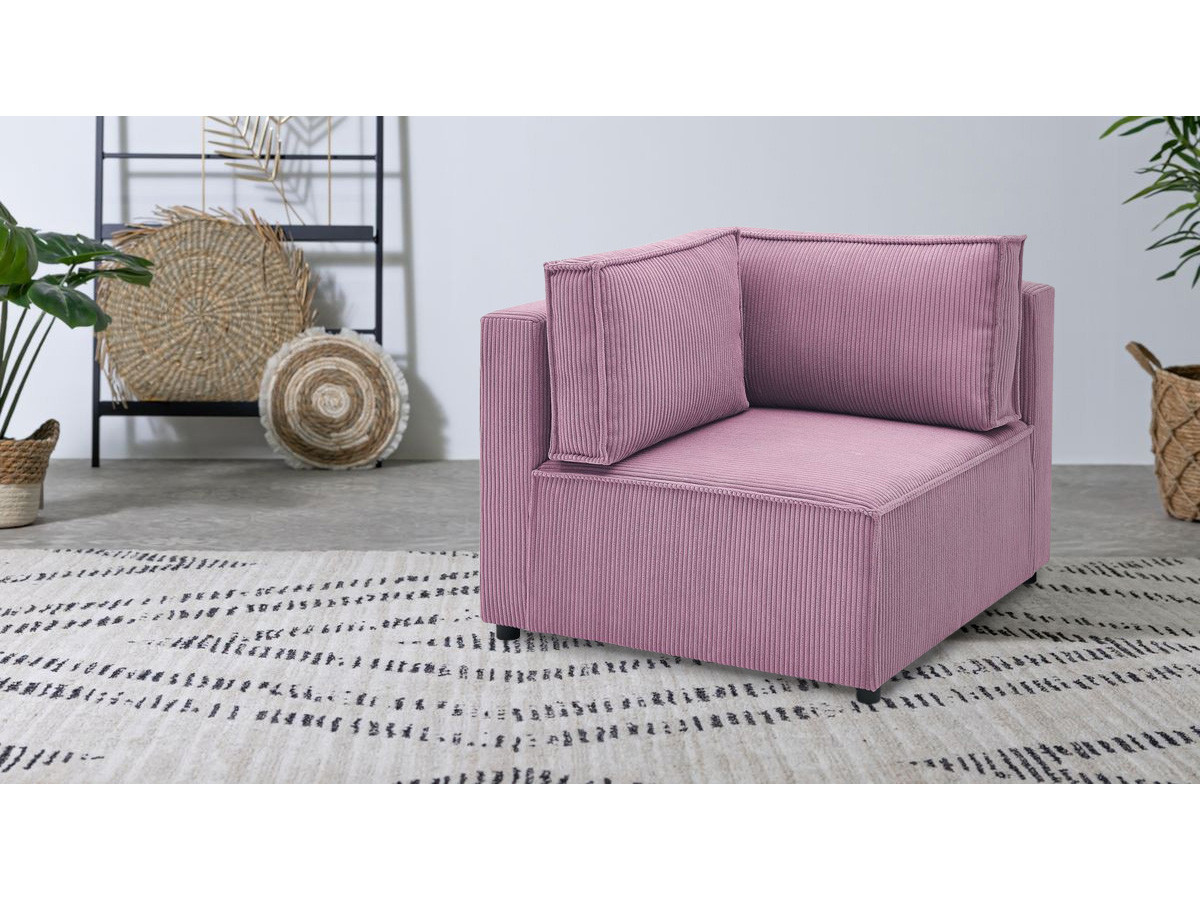 Angle pour canapé modulable NIHAD tissu velours côtelé