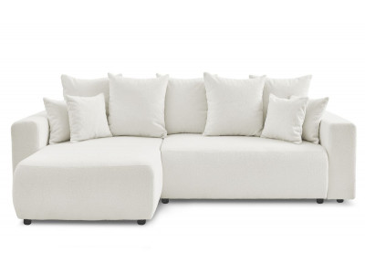 Canapé d'angle réversible convertible coffre ENVY tissu bouclette doux