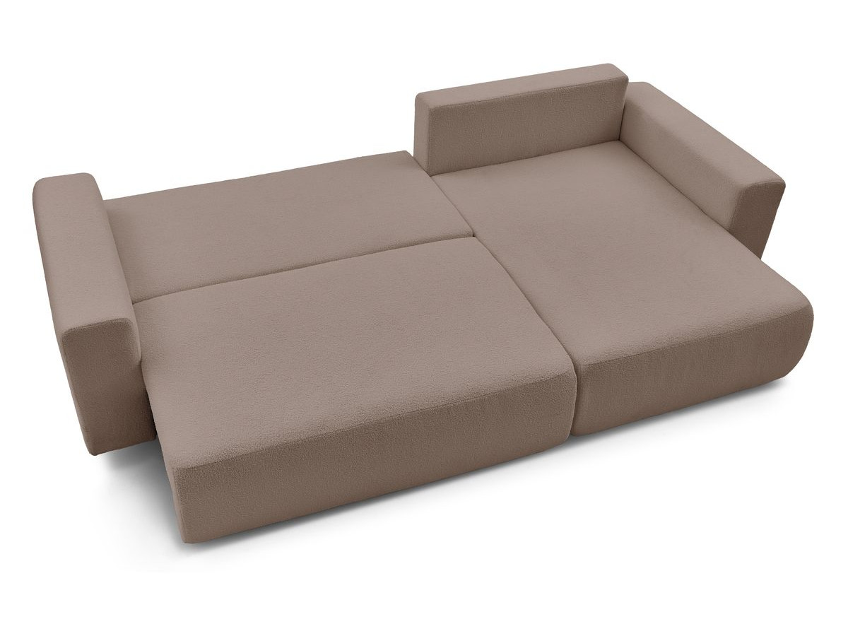 Canapé d'angle réversible convertible coffre ENVY tissu bouclette doux