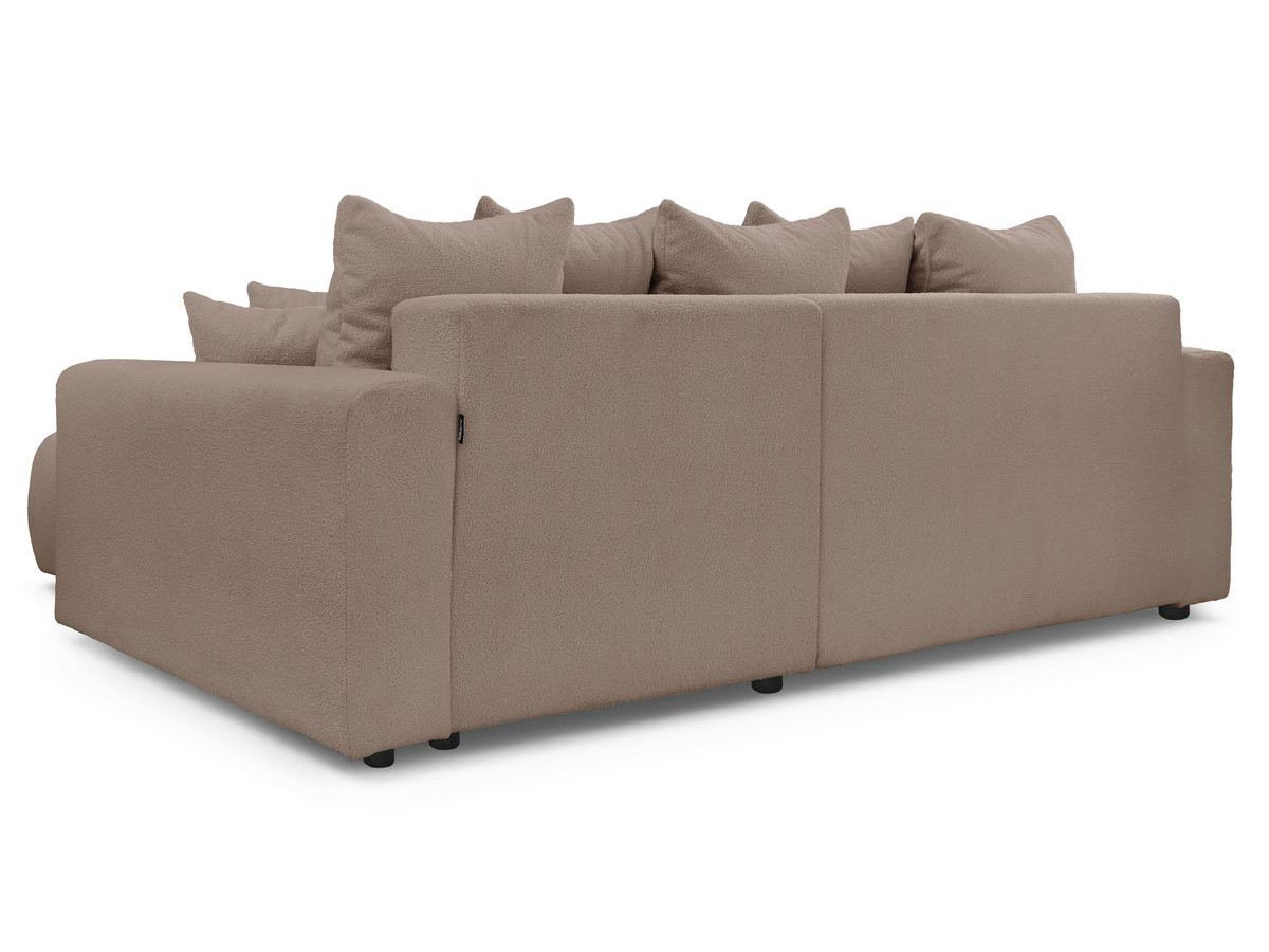 Canapé d'angle réversible convertible coffre ENVY tissu bouclette doux