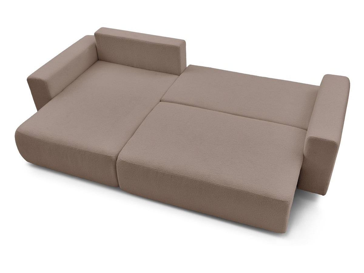 Canapé d'angle réversible convertible coffre ENVY tissu bouclette doux