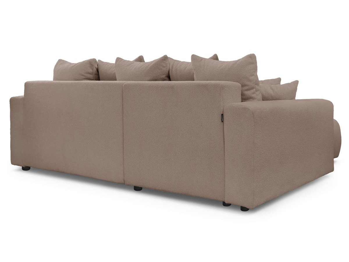 Canapé d'angle réversible convertible coffre ENVY tissu bouclette doux