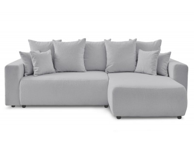 Canapé d'angle réversible convertible coffre ENVY tissu bouclette doux