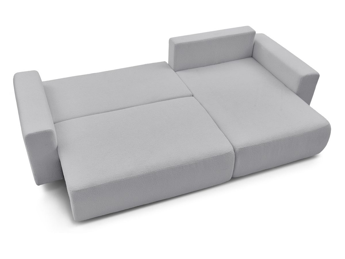 Canapé d'angle réversible convertible coffre ENVY tissu bouclette doux