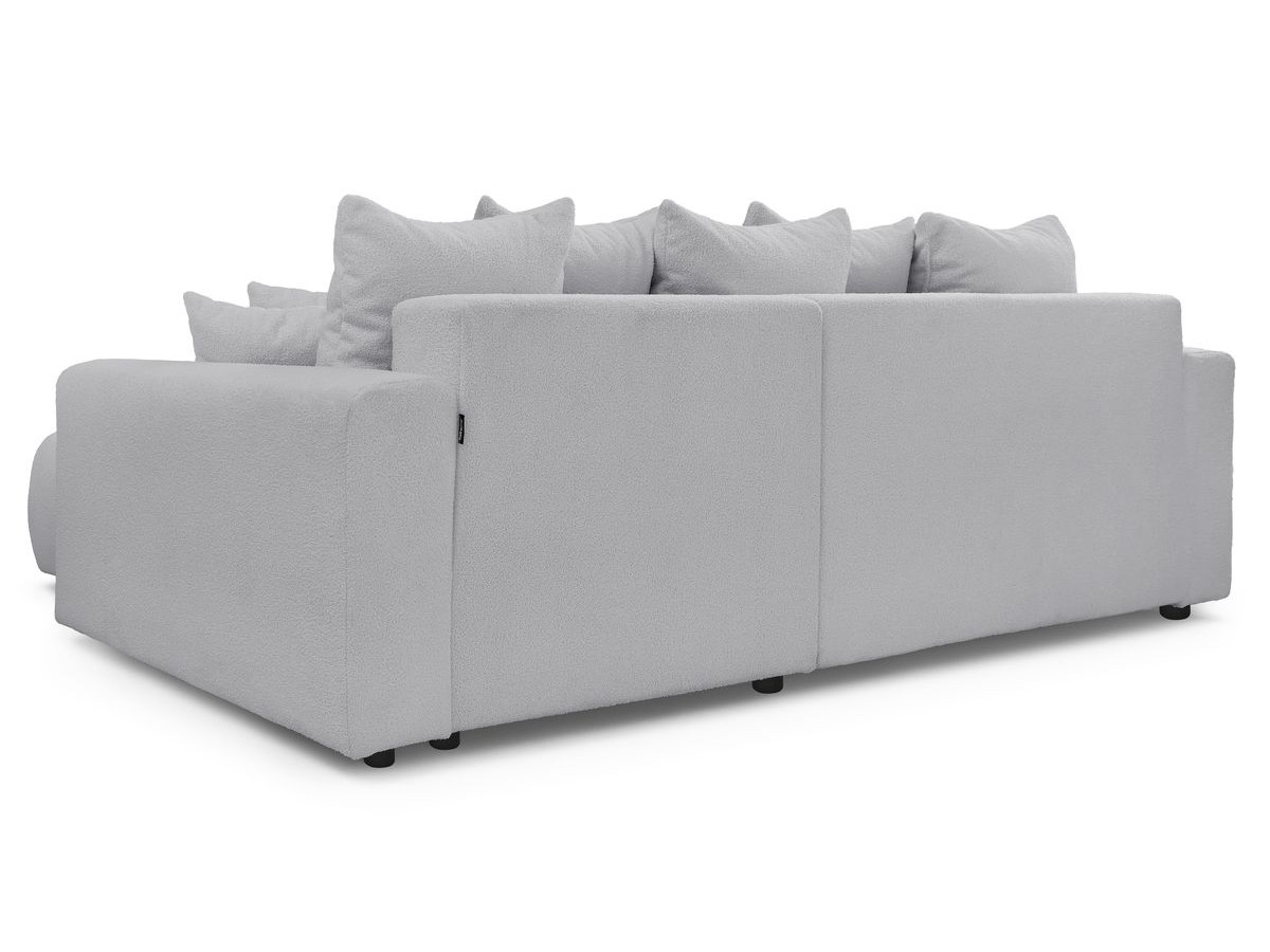 Canapé d'angle réversible convertible coffre ENVY tissu bouclette doux