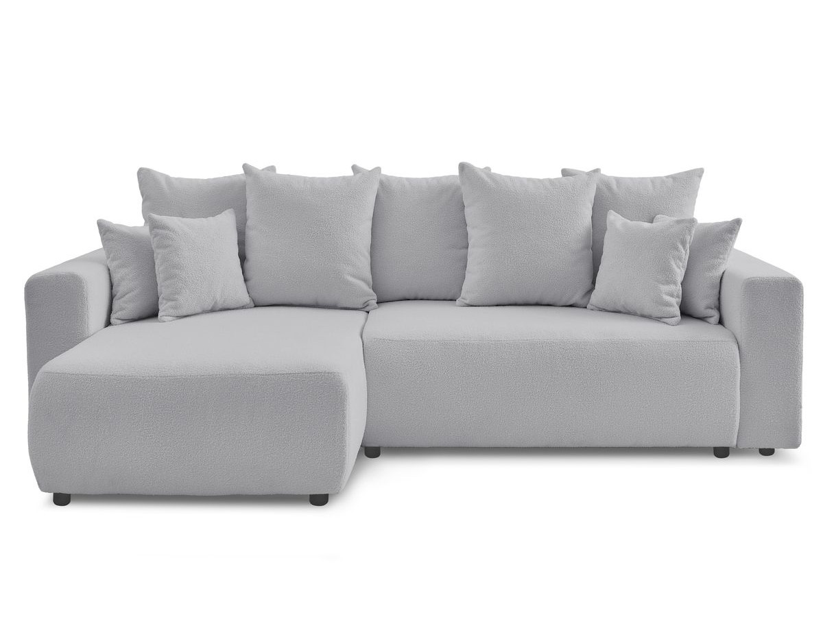Canapé d'angle réversible convertible coffre ENVY tissu bouclette doux
