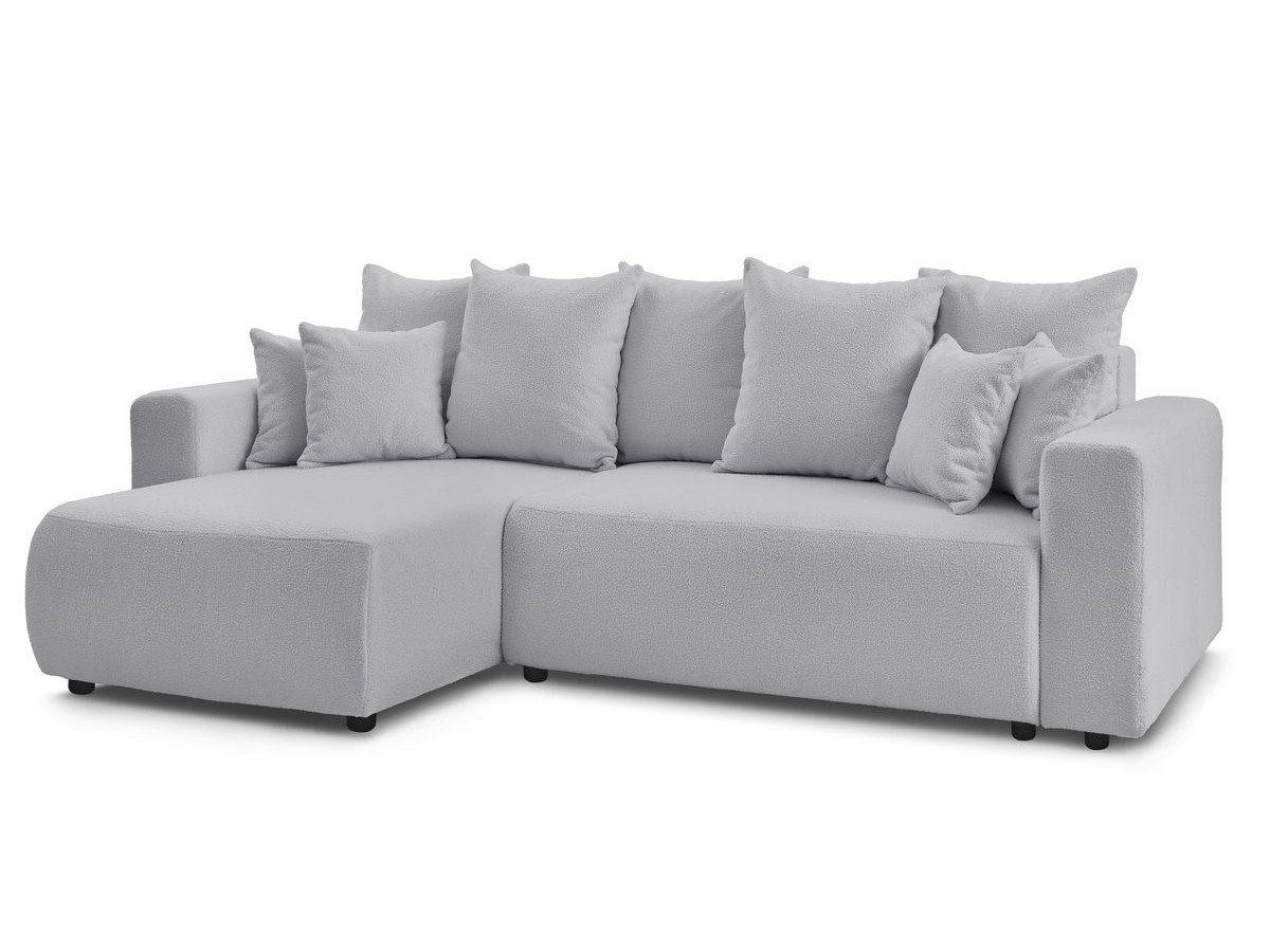 Canapé d'angle réversible convertible coffre ENVY tissu bouclette doux