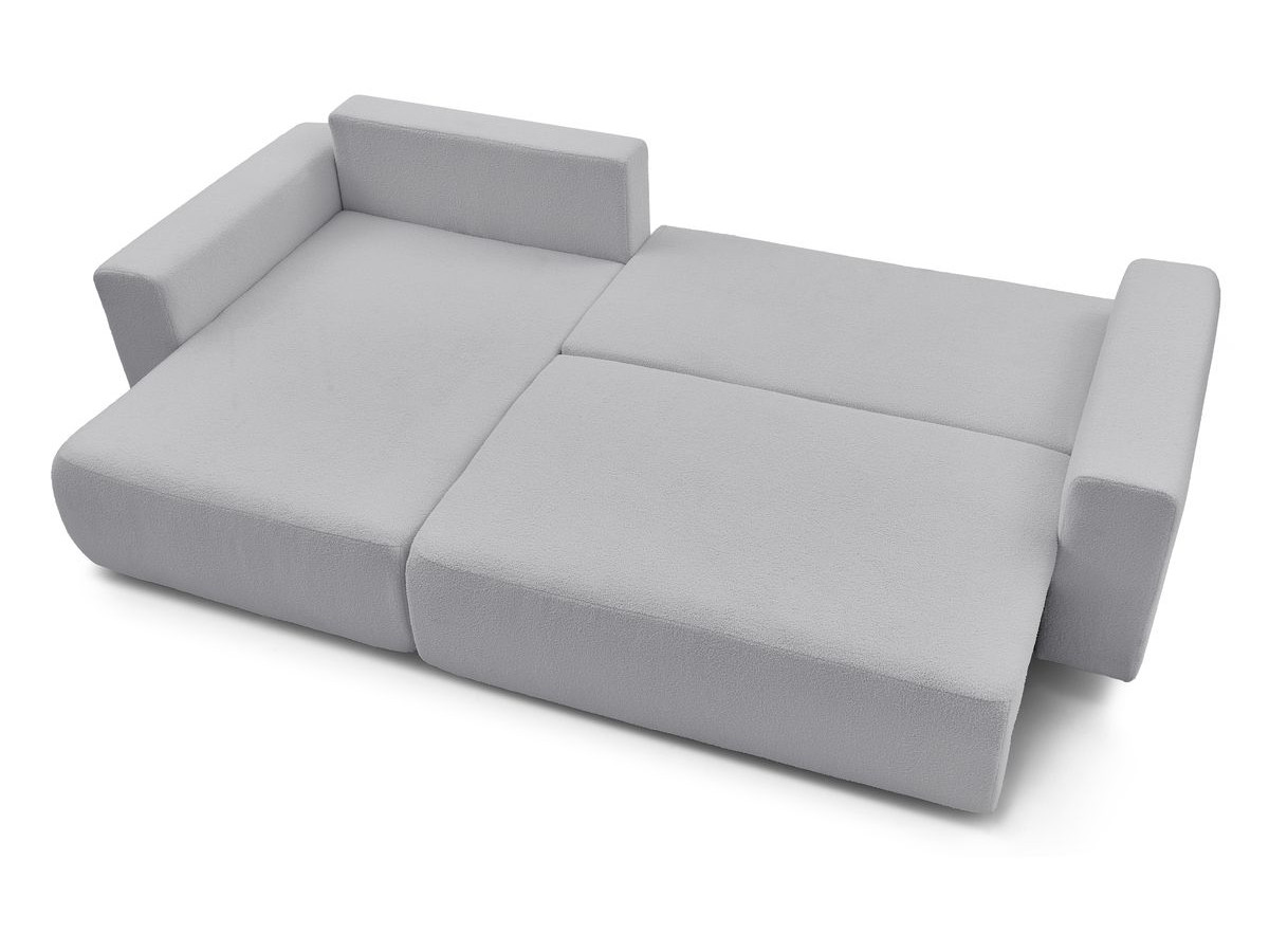 Canapé d'angle réversible convertible coffre ENVY tissu bouclette doux