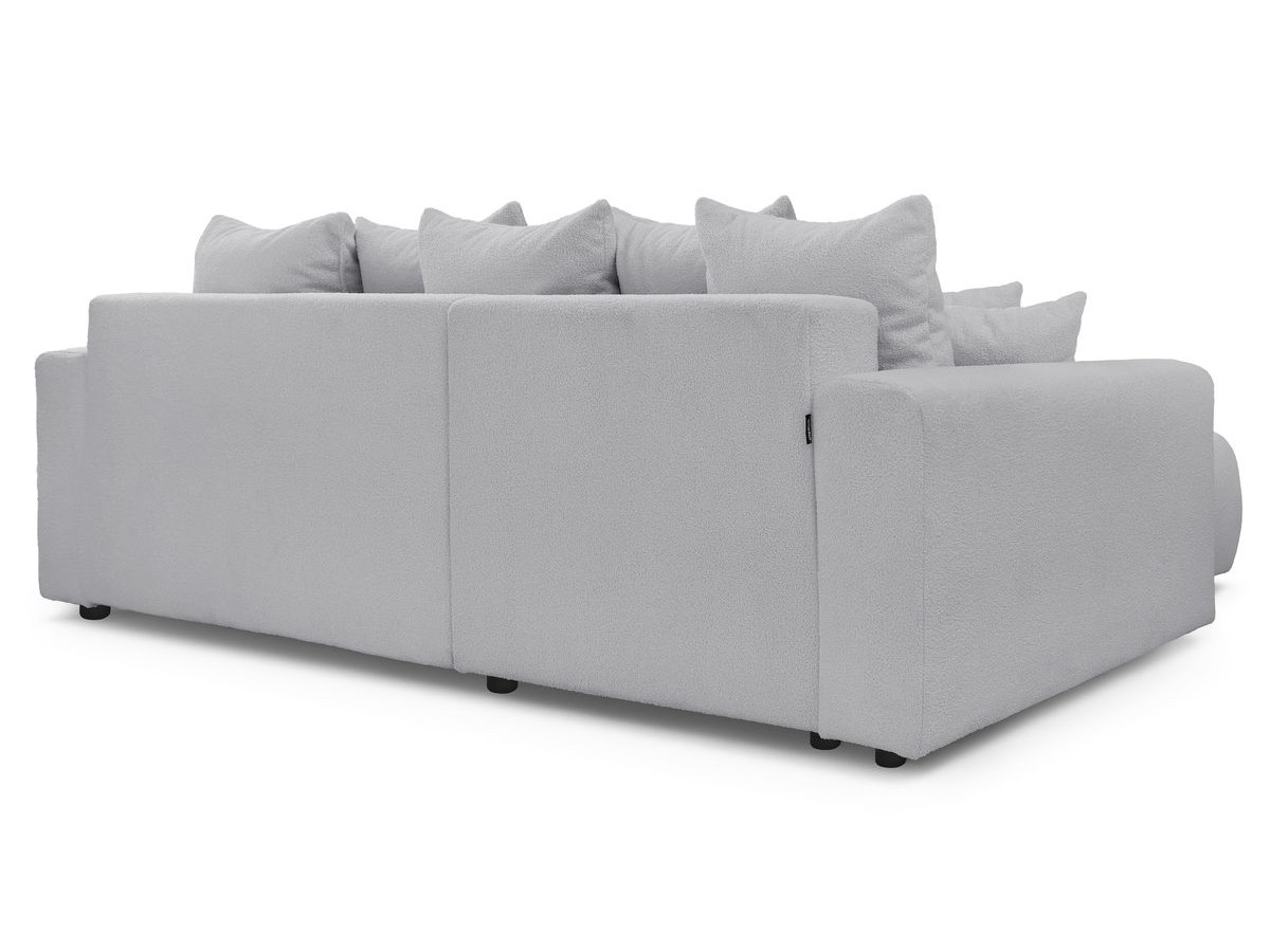 Canapé d'angle réversible convertible coffre ENVY tissu bouclette doux