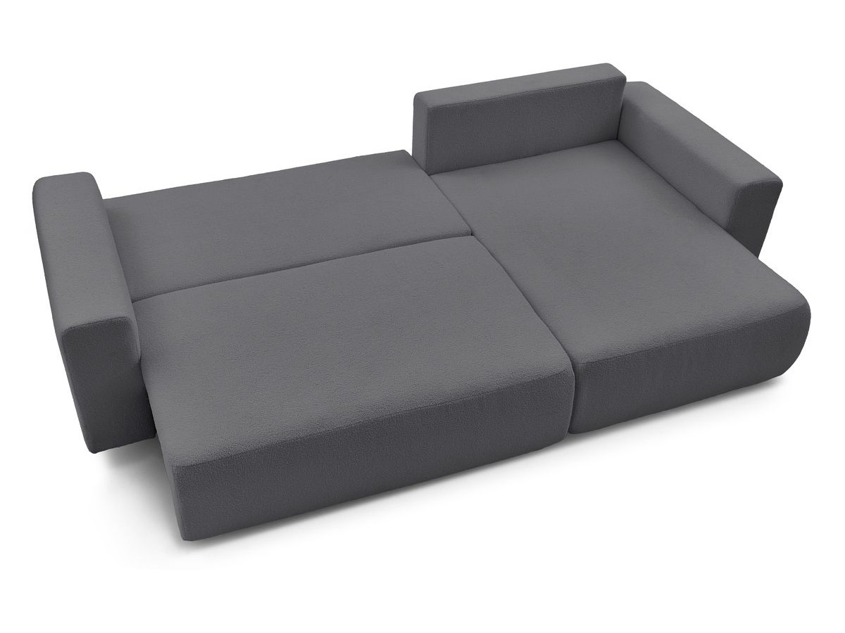Canapé d'angle réversible convertible coffre ENVY tissu bouclette doux