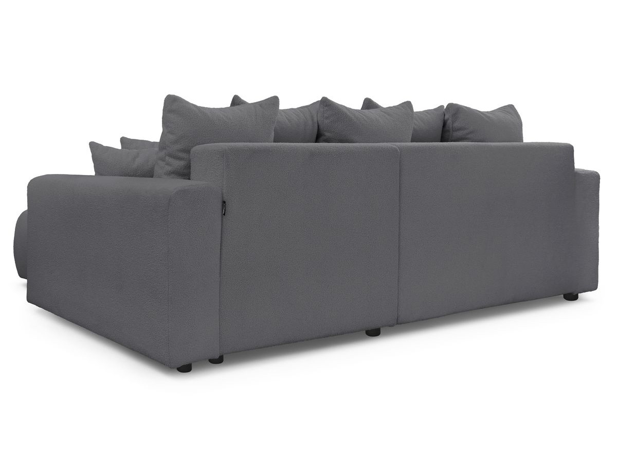 Canapé d'angle réversible convertible coffre ENVY tissu bouclette doux