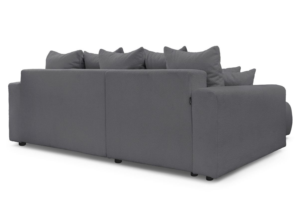 Canapé d'angle réversible convertible coffre ENVY tissu bouclette doux