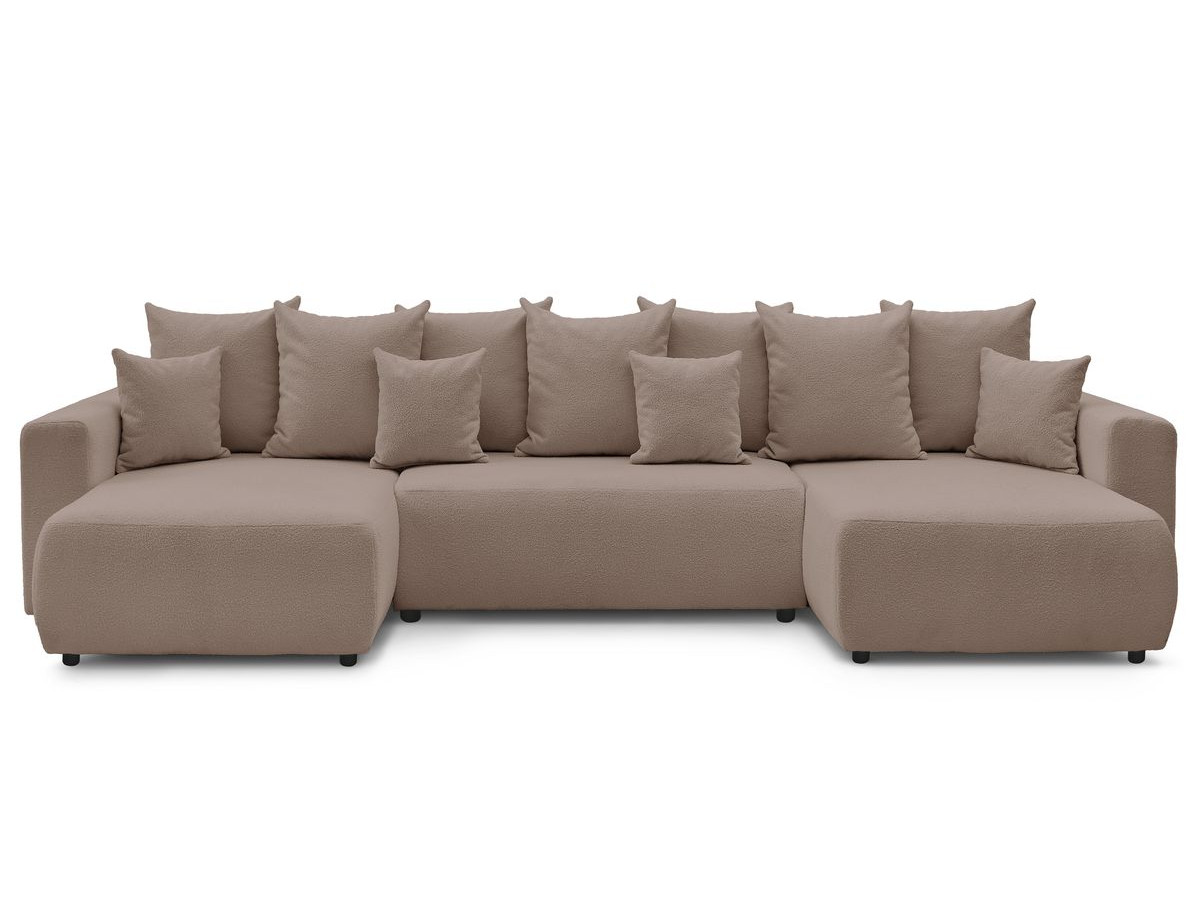 ENVY panoramische slaapbank met opbergvak en badstof bekleding