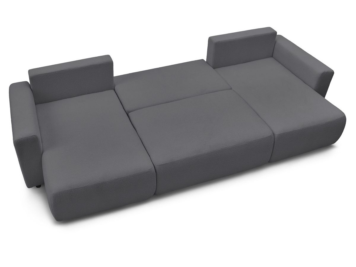 ENVY panoramische slaapbank met opbergvak en badstof bekleding