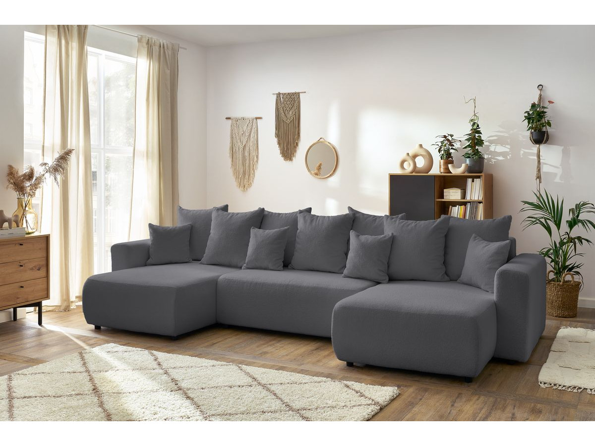 ENVY panoramische slaapbank met opbergvak en badstof bekleding
