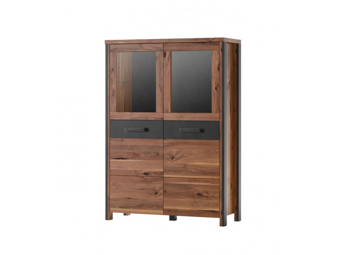 Rangement vitrine 2 portes 138cm TINO