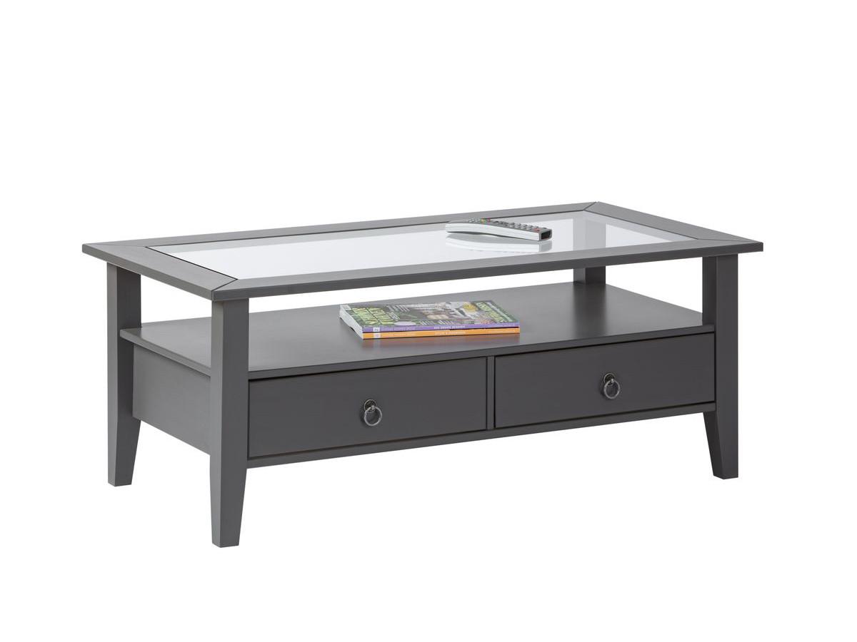 Table basse 2 tiroirs FOLIERE pin massif