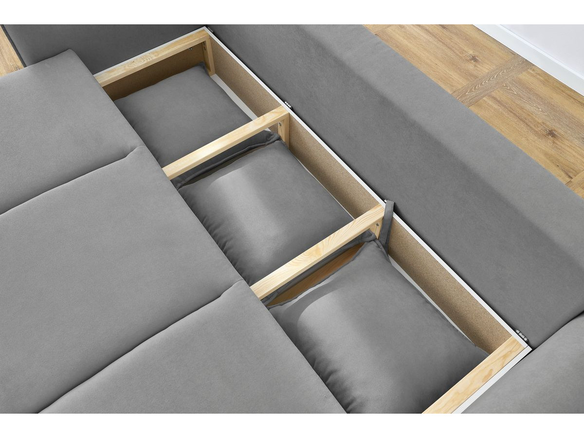 Canapé droit convertible coffre LEON