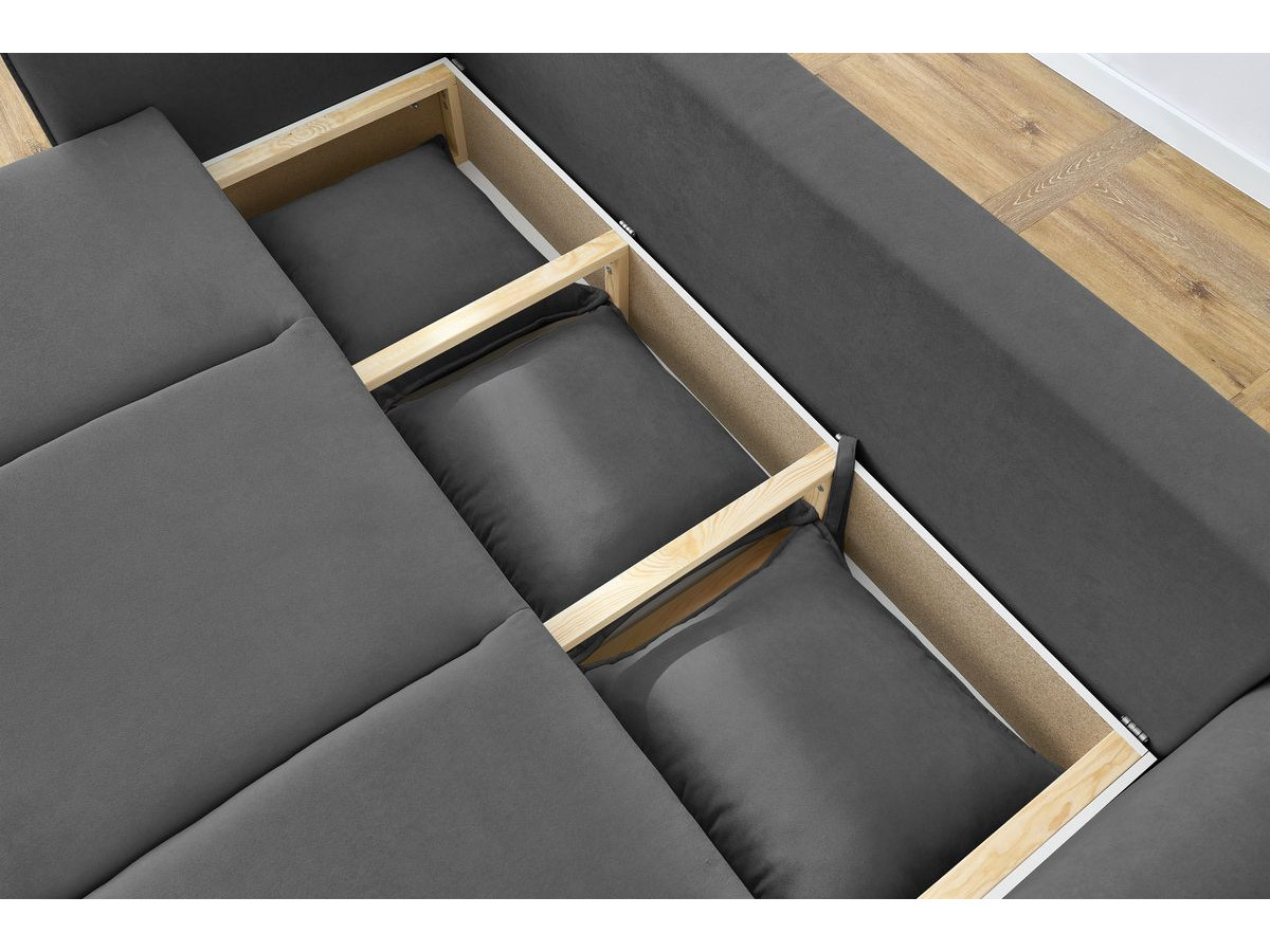 Canapé droit convertible coffre LEON