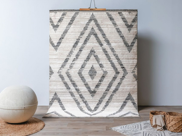 Tapis poils ras AMAR motif berbère