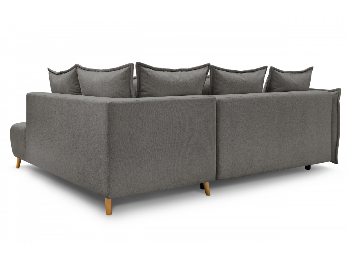 Canapé d'angle L convertible coffre NESSA