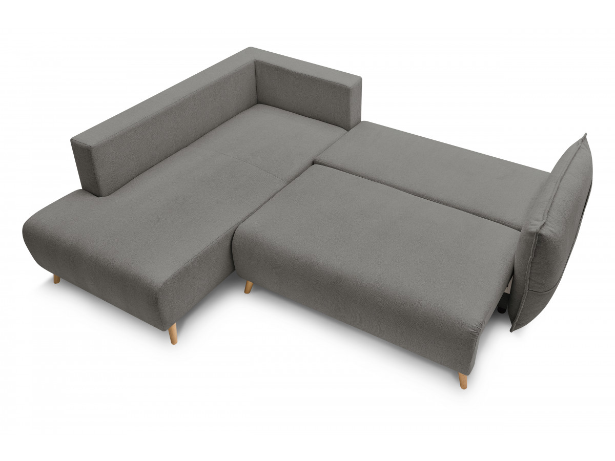 Canapé d'angle L convertible coffre NESSA