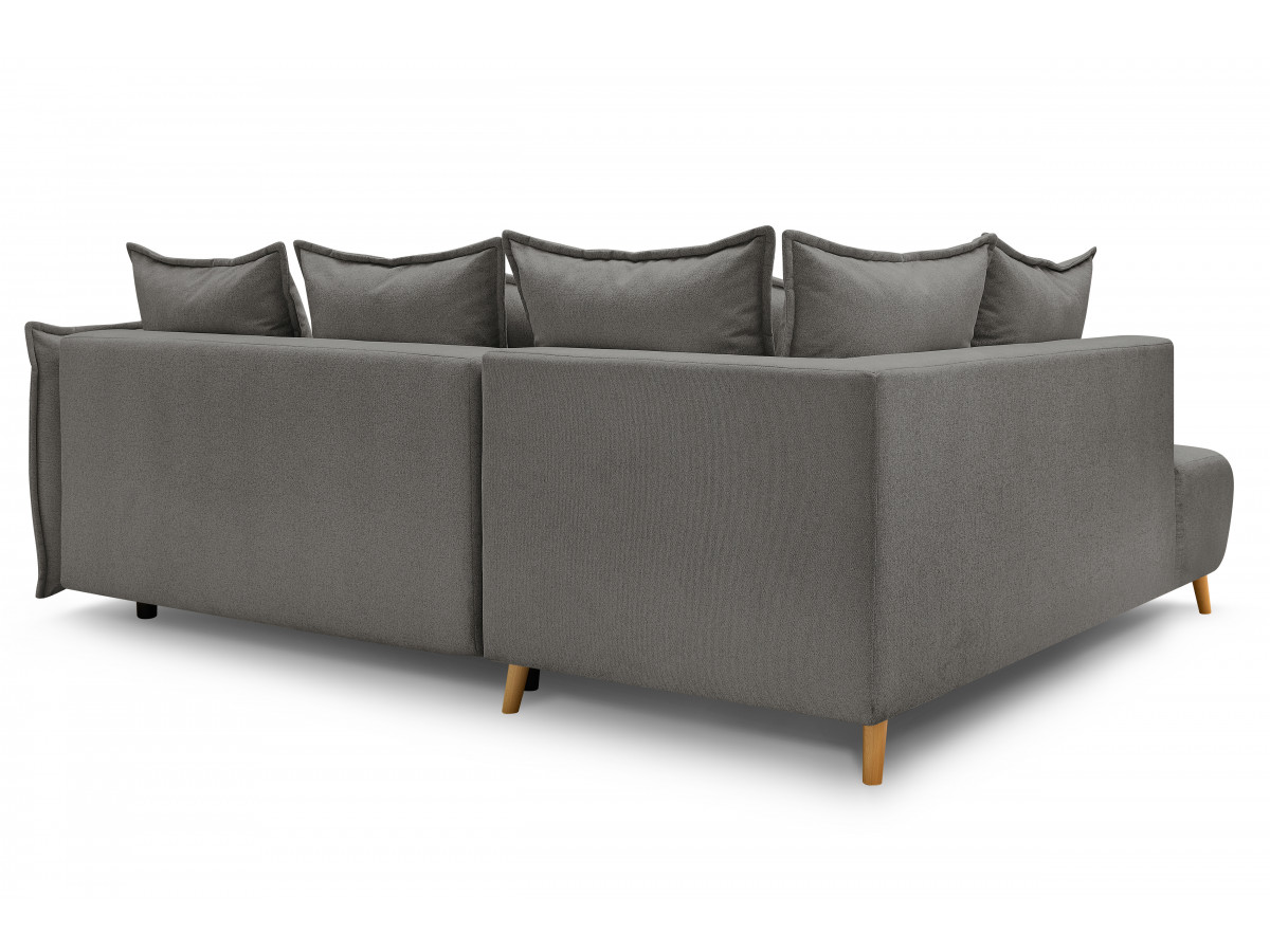 Canapé d'angle L convertible coffre NESSA