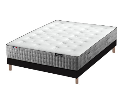 Ensemble matelas CAPUCINE 30 cm 672 ressorts ensachés 7 zones + sommier tapissier