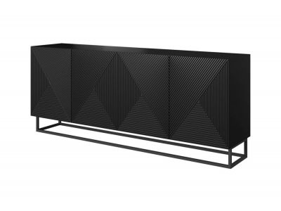 Buffet 4 portes 200 cm ALICE pieds en métal