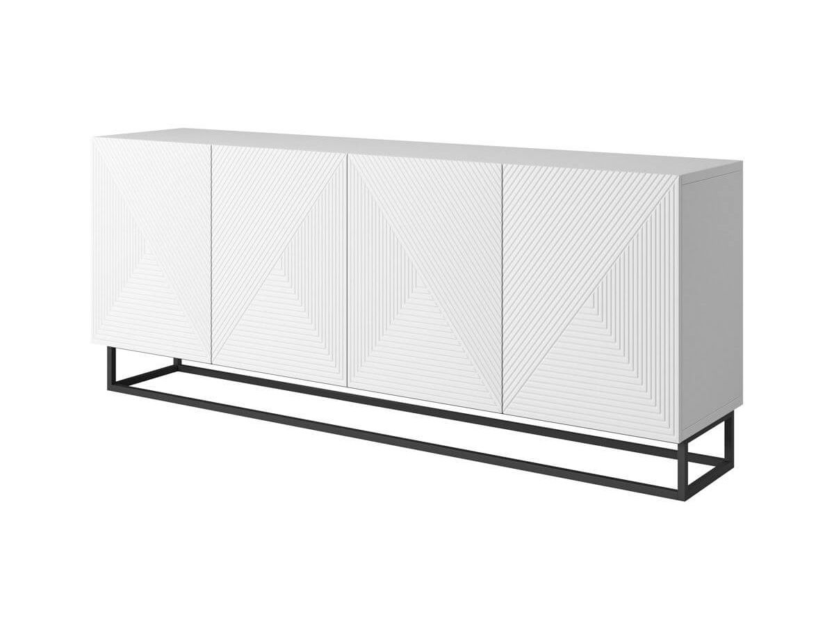 ALICE 4-deurs dressoir 200 cm metalen poten