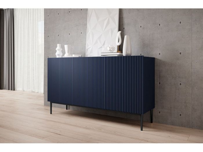 Buffet 3 portes 150 cm KASHA Pieds noir