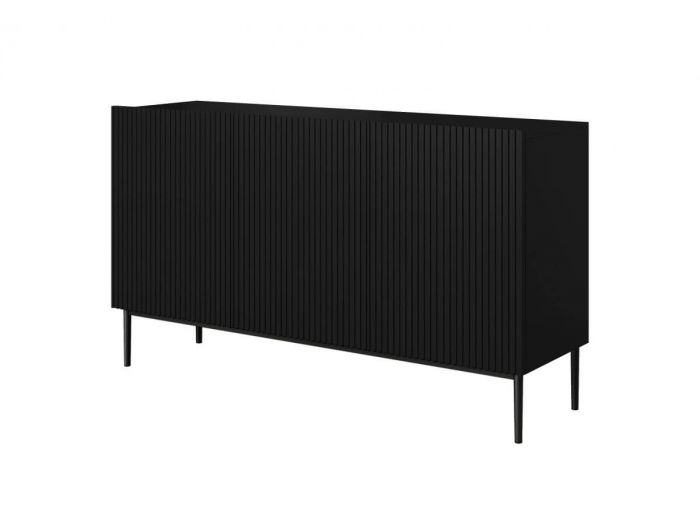 Buffet 2 portes 150 cm KASHA pieds noirs