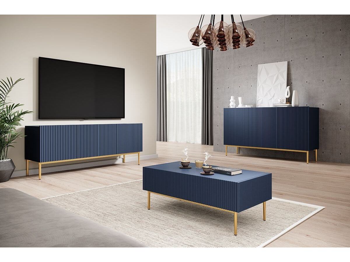 KASHA 3-deurs dressoir 150 cm gouden poten